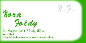 nora foldy business card
